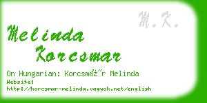 melinda korcsmar business card